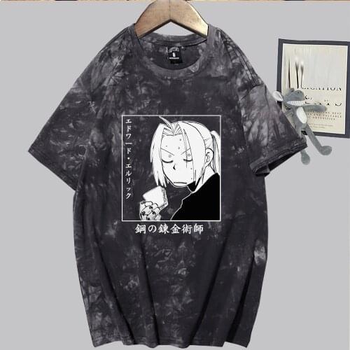 Men Manga Anime Fullmetal Alchemist T-shirt 90s Unisex Fitted Soft Tee Shirt Clothes