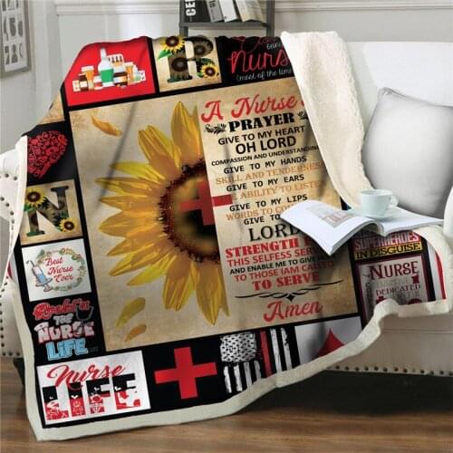 Throw Thicken Blankets sunflower printed Bedspread Home Textile soft Flannel Sherpa Plush Blanket bedding Couch Quilt Cover gift