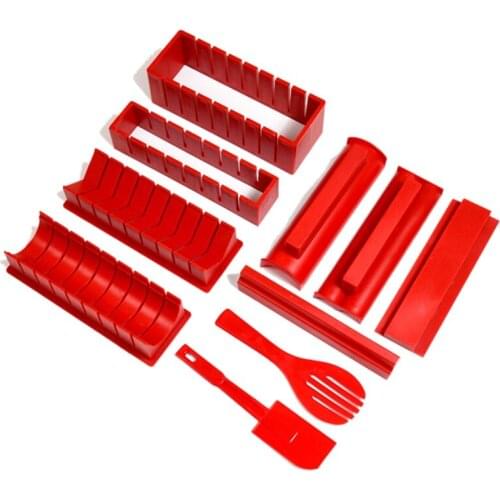 10 Pcs DIY Sushi Making Kit Roll Sushi Maker Rice Roll Mold Kitchen Sushi Tools Japanese Sushi Cooking Tools