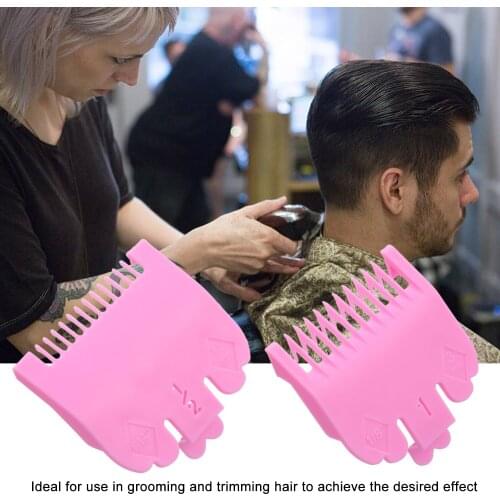 2 PCS Cutting Hair Clipper Limit Comb Guide Hairdressing Tools 3 Colors Limit Comb Set Compatible for WAHL Electric Hair Clipper