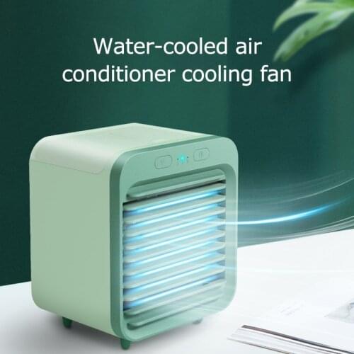 USB Desk Mini Fan Portable Air Cooler Fan Air Conditioner Light Desktop Air Cooling Fan Humidifier Purifier For Office Bedroom