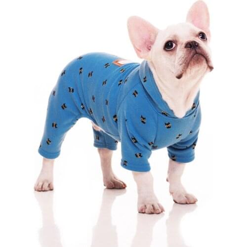 French Dog Puppy Clothes Winter Warm Dog Sweatshirt Soft Fleece Pet Clothing for Small Medium Dogs Pullovers Dog Costume