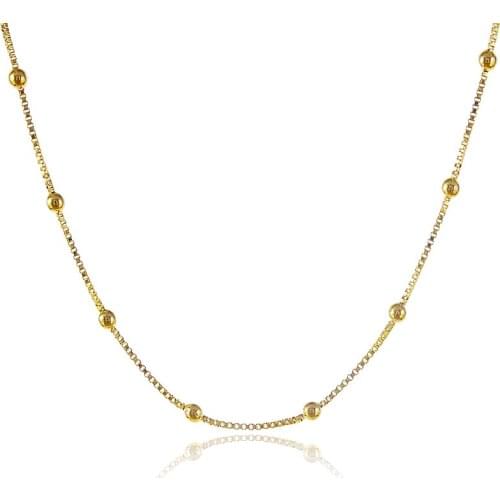 Gold Beads Choker Necklace Fashion Gold Color Choker Necklace For Women Jewelry Party Gift P160