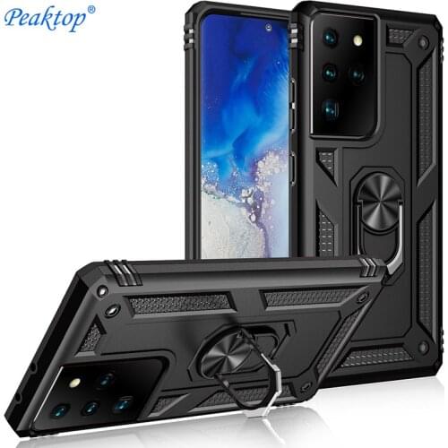 KEYSION Shockproof Case for Samsung S21 Ultra 5G S21 Plus Ring Stand Phone Back Cover for Galaxy A12 A32 A42 5G M51 M31 M21 M30S