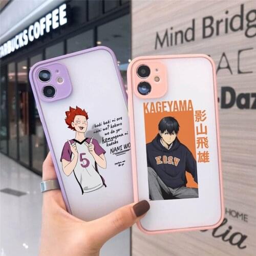 Japan Anime Oya Haikyuu Love Volleyball Phone Case Transparent for IPhone 11 12 Pro XS MAX 8 7 6 6S Plus X XR Soft Bumper Shell