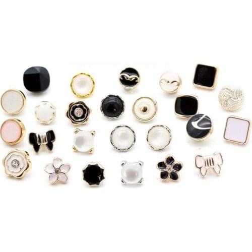 Shirt Buttons Plating Buttons Resin Beads Shank Sewing Jean Button Clothing Accessories 50Pieces Diy Resin Crafts For Shirt