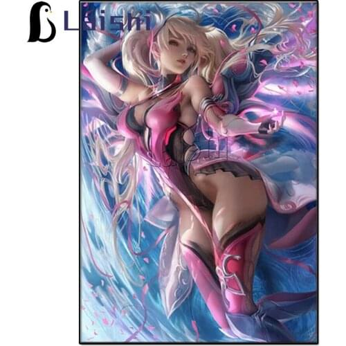 Sexy Anime in-game character Girl diamond embroidery 5d diy diamond painting full square round drill cross stitch Modern gift