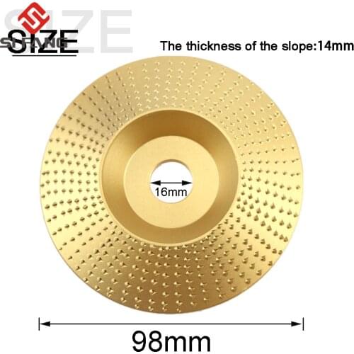 98mm Steel Wood Angle Grinding Wheel Sanding Angle Grinding Wheel Carving Rotary Tool Abrasive Disc for Angle Grinder 16mm Bore