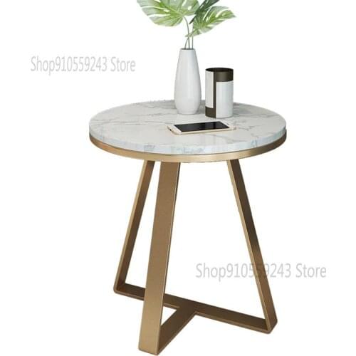 Nordic Marble Sofa Side Table Light Luxury Bedside Corner Table Cabinet Small Coffee Table Living Room Modern Minimalist Side Ca