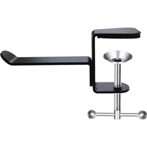 Headphone Rack for Office Desk Organisation Earphone Holder Minimalist Stylish in Silicone Covered Metal Clamp Style