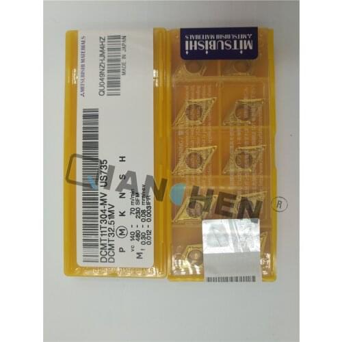 Mitsubishi 10pcs/lot DCMT11T302 04 08 MV US735 Internal Turning Tool Hard Alloy