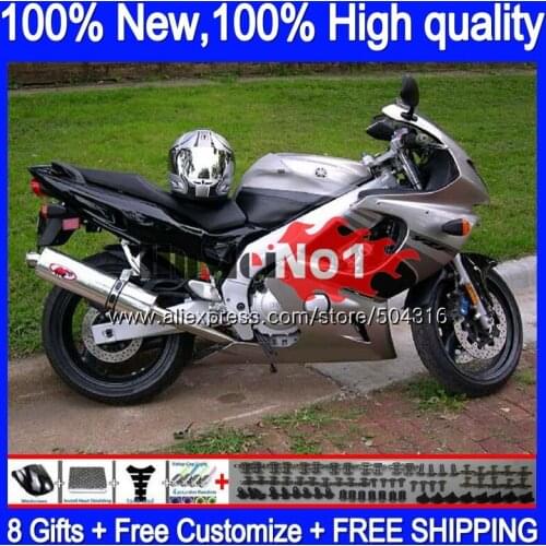 YZF 600R For YAMAHA YZF600R Thundercat 2002 2003 2004 05 06 07 39MC.131 YZF-600R 96 02 03 04 2005 2006 2007 Fairings Stock silve