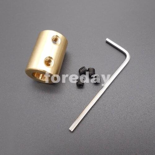 1PC 6-10 6mm To 10mm 180 Degree brass Shaft Motor rigid Coupling Coupler length 22mm dia.16mm 6MM TO 10MM free Spanner *FD419