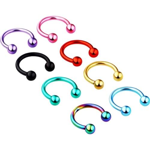 1PC Stainless Steel Ear Piercing Nose Rings Helix Piercings Septum Piercings Nose Lip Eyebrow Ear Piercings CBR Body Jewelry