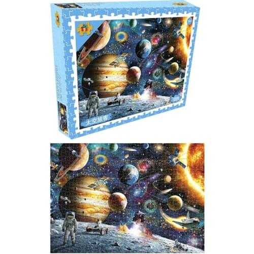 1000 Pieces Jigsaw Puzzles Educational Toys Scenery Space Stars Educational Puzzle Toy for Kids/Adults Christmas Halloween Gift