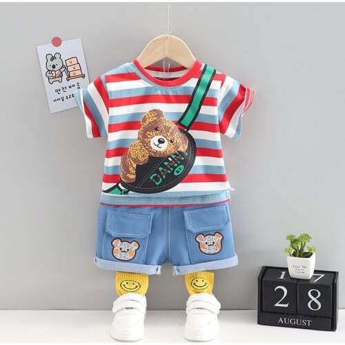 New Summer Fashion Baby Clothes Suit Children Boys Girls Cartoon T-Shirt+Shorts 2Pcs/Set Toddler Casual Clothing Kids Tracksuits