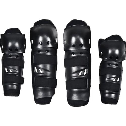 4 Pieces Motorcycle Motocross Bike Biker Elbow & Knee Pads Protective Gear