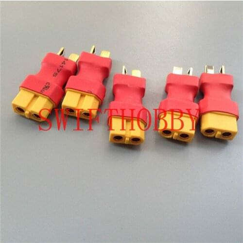 5PCS XT60 Female to anti-slip T Plug Male Model Battery Adapter connector Plugs