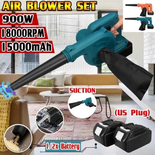 900W 288VF Cordless Electric Air Blower & Suction Handheld Leaf Computer Dust Collector Cleaner Turbo Fan For Makita 18V Battery