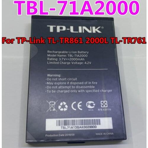 3.7V 2000mAh TBL-71A2000 Battery for TP-LINK M5350 TL-TR861 TL-TR761 Wifi Mifi Batteria