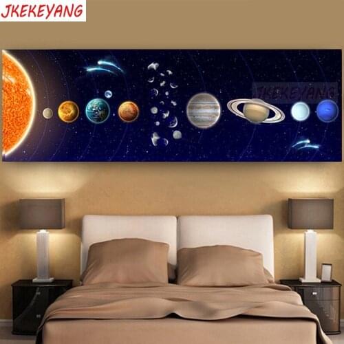 Large size 5d DIY Diamond Painting "Solar system planet" Full Square Drill Cross Stitch Diamond Embroidery home Decor Y3189