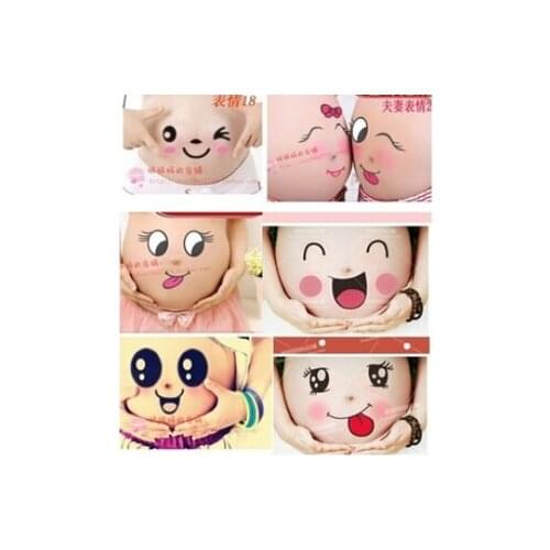 Free shipping For pregnant women therapy maternity photo props Pregnancy photographs belly painting photo stickers 25 style