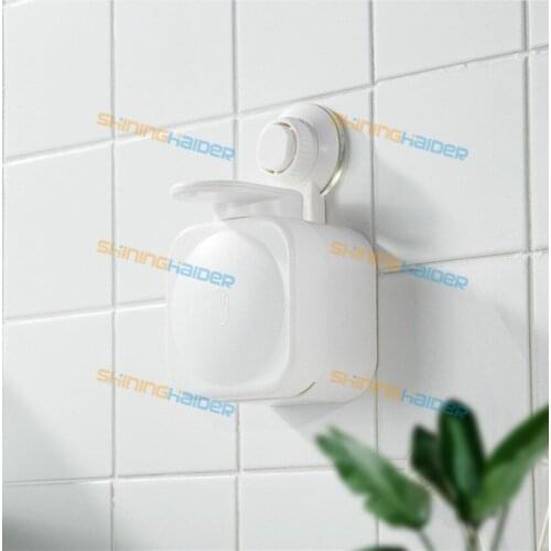 Bathroom seamless manual soap dispenser creative suction cup to the soap machine wall-free punching plastic soap dispenser