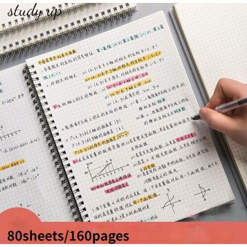 Kraft Paper A5 Spiral Notebook Office School Supplies Drawing Sketch Notebooks Blank Dotted Line Grid Page Planner Diary Notepad