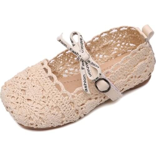 New Arrivals Kids Girls Sandals Shoes Hollow Out Crochet Princess Sandals Low Heels Soft Sole Children Summer Shoes For Girls