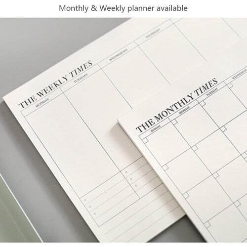 Weekly / monthly planner B5 Notebook 60 sheets school & Office supplies Notepad Diary Stationery journal notebook filler paper