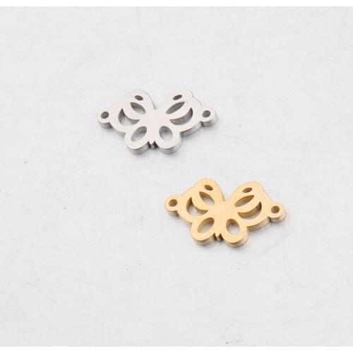 Fnixtar 20Pcs/Lot Hollow Dog Paw Charms Mirror Polish Stainless Steel Charms For DIY Making Necklace Earrings Braid Bracelets