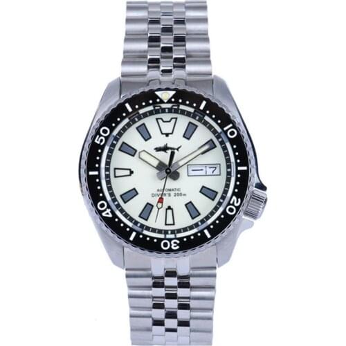 HEIMDALLR luxury mens dive watches,men automatic watch 200m waterproof diver wristwatch full luminous dial NH36 stainless steel