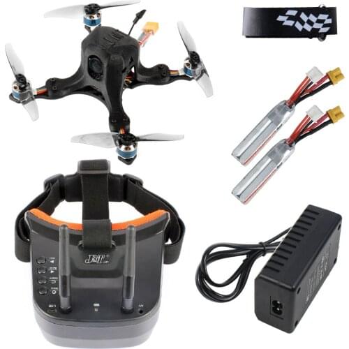 JMT OctopusX1 127mm FPV Racing Drone BNF with MiniF4 Flight Controller 20A 4 in 1 ESC 450mAh Battery LST-009 FPV Goggles Frsky