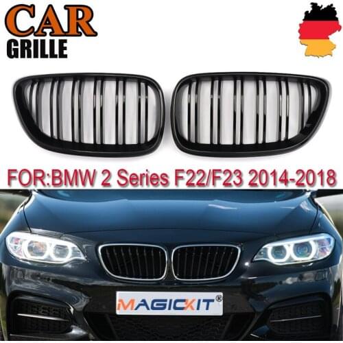 MagicKit For BMW F22 F23 2Series Coupe Cabriolet Kidney Gloss Black Grill Grille M2 STYLE