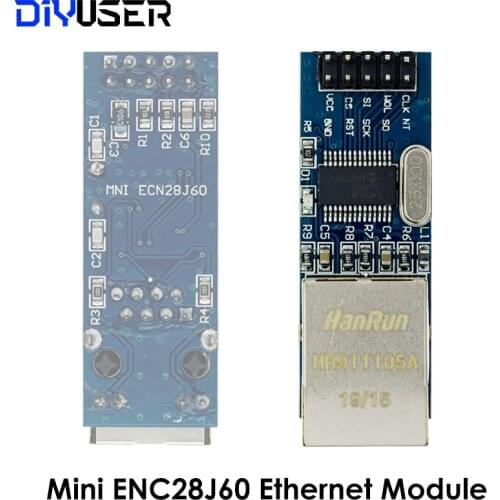 Mini ENC28J60 LAN Ethernet Network Board Module 25MHZ Crystal AVR 51 LPC 3.3V