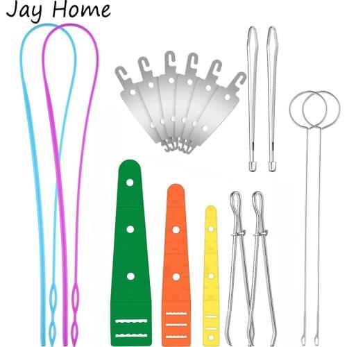 10Pcs Flexible Drawstring Threader Set Plastic Drawstring Threader & & Sewing Loop Turner Hook for Sewing Replacement Tools