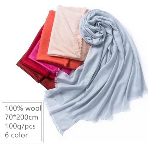 Naizaiga 100% wool Pure wool scarf ladies solid color dual-use lightweight shawl traval pashmina, JY104