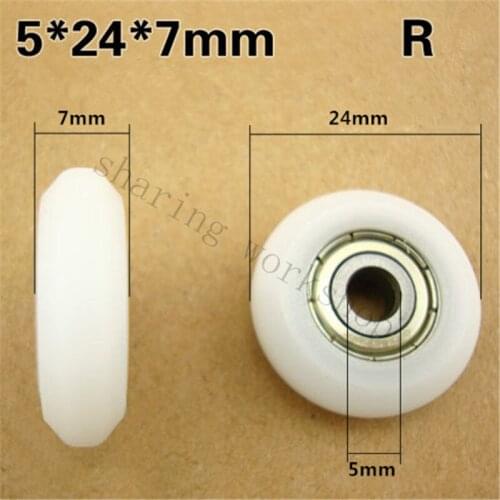 SWMAKER POM nylon plastic pulley injection molding pulley for DIY 3D printer ball bearings 625zz R type wheel size:5 * 24 * 7mm