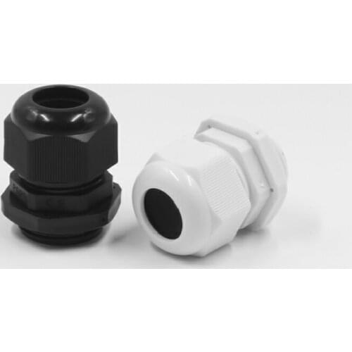 10pcs IP68 PG7 for 3-6.5mm PG9 PG11 Wire Cable CE WhiteWaterproof Nylon Plastic Cable Gland Connector