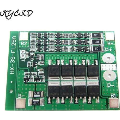BMS 3S 12V 25A 18650 Lithium Battery Charge Protection Board 18650 Battery Balancer Equalizer Cell for Electric Tools