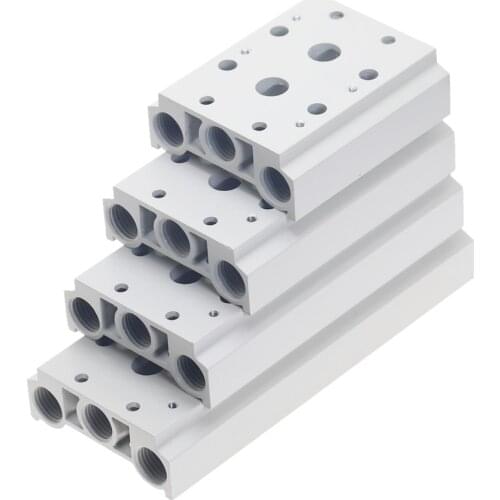 Pneumatic Solenoid Valves 4V210-08 4V220-08 Air Exhaust Manifold 200M Valve Plate Base Manifold With Accessories