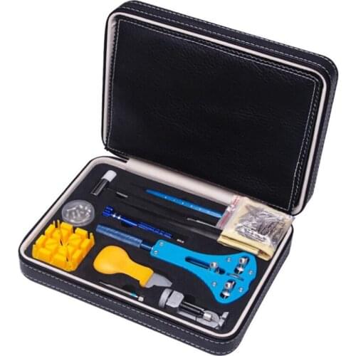 Professional Watch Repair Kit, Watch Band Tool Link Pin Remover Set Watch Back Case Opener Spring Bar with PU Storage Bag