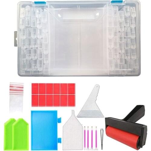Diy Diamond Embroidery Accessories storage and Tools Kit Adult or Kids Diamond Painting Box Mosaic tray Glue Pen Kit Oneness