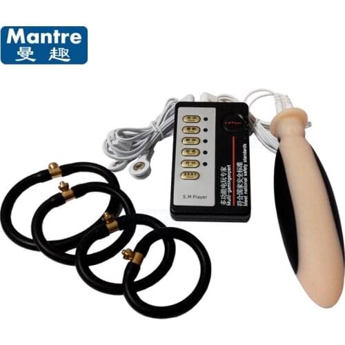 Adult Electro Shock Masturbation Sex Toys for Woman Men Penis Nipple Stimulator Anal Vaginal Massager Erotic Sexo