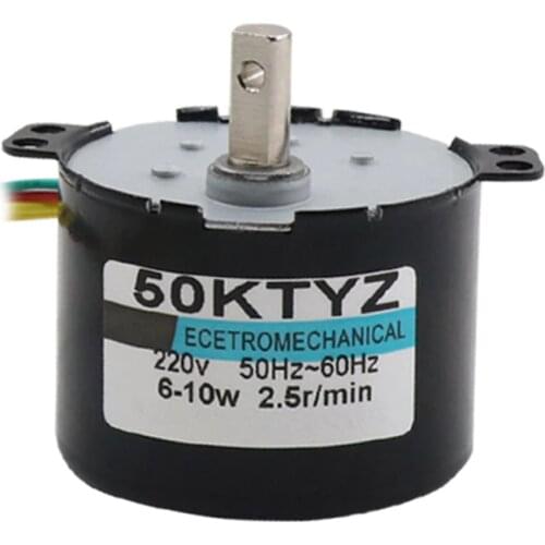 50KTYZ Permanent Magnet Synchronous Motor AC 220V Speed Reducer Motors 6W-10W