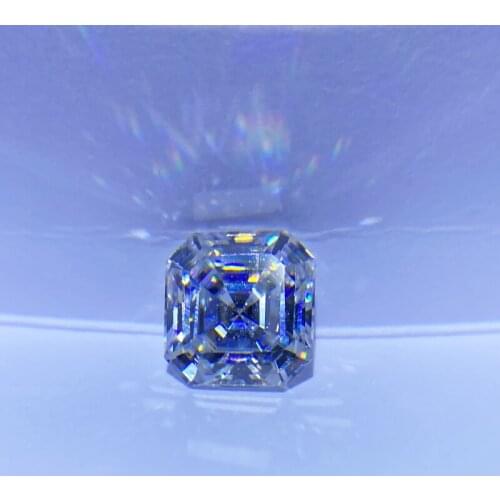 Wholesale Synthetic Moissanites Stone 3ct 8.5x8.5mm White DEF VVS Excellent Cut Asscher Moisssanites Gems for Diamonds Ring