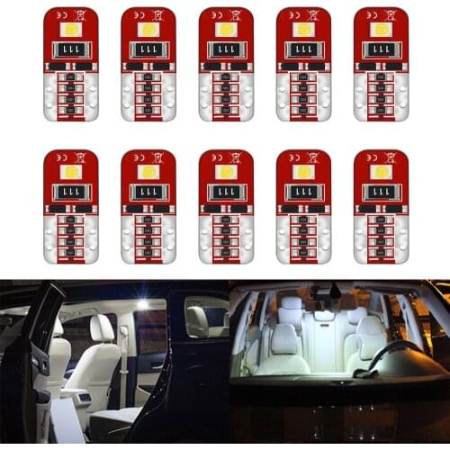 OXILAM 10x T10 LED Canbus No Error Bulb W5W LED Car Interior Reading Light Dome Trunk Lamp For Audi A6 C5 A1 A3 A4 B9 BMW E46
