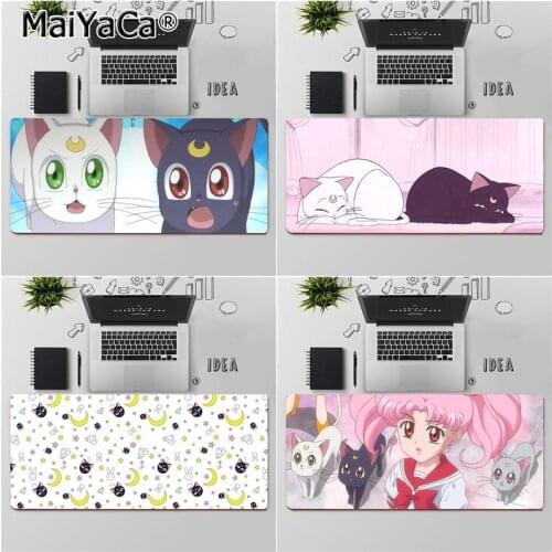 Maiya High Quality cute Sailor Moon cat pattern Laptop Gaming Mice Mousepad Rubber Computer Gaming mousepad