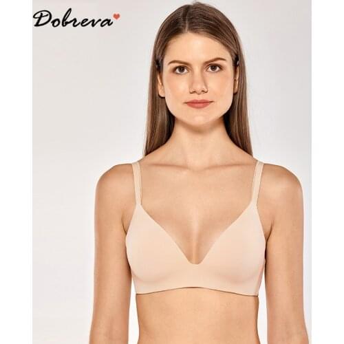 Womens Smooth T-Shirt Full Coverage Soft Padded Wireless Bra