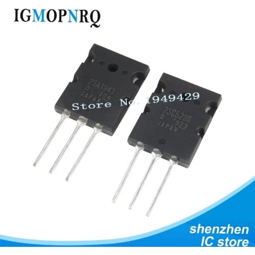 4PCS 2SA1943 TO-3P 2SC5200 TO-3PL=2pair ( 2PCS C5200 + 2PCS A1943 )